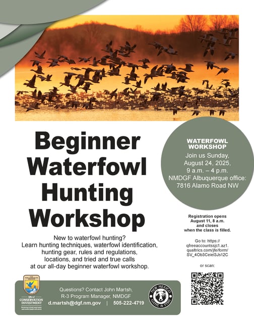 Waterfowl hunting workshop flyer