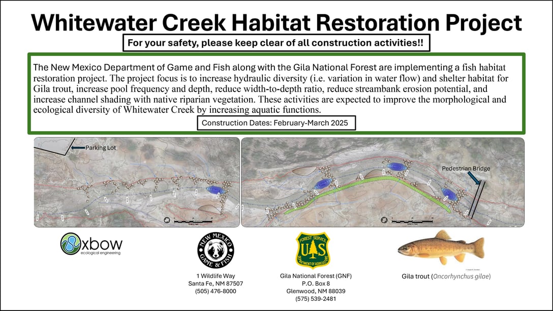 Whitewater Creek Habitat Restoration Project Sign-1